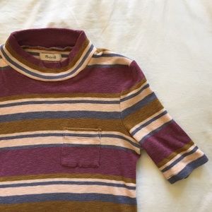 Madewell Striped 3/4 Sleeve Top Size Small